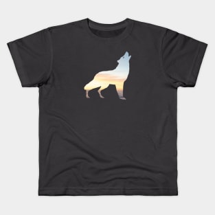 Howling Wolf Sky - Nature Design Kids T-Shirt